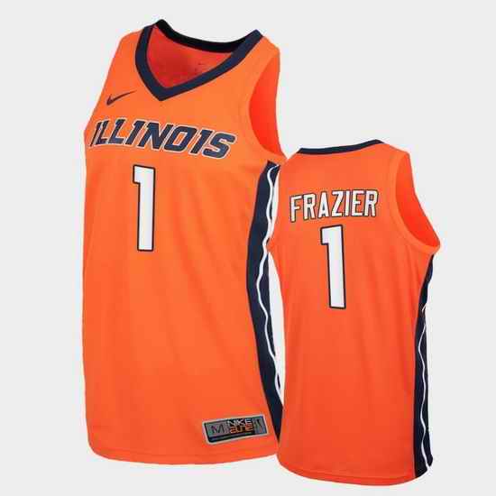 Men Illinois Fighting Illini Trent Frazier Replica Orange College Basketball Jersey